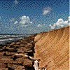 photograph of the seawall at Galveston Island